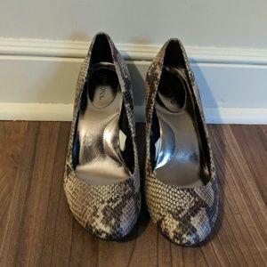 Snakeskin pumps